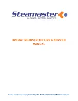 Steamaster Kanga 1200 Operaing Instructions & Service Manual preview