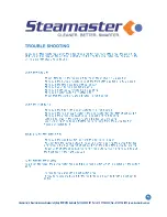 Предварительный просмотр 26 страницы Steamaster Kanga 1200 Operaing Instructions & Service Manual