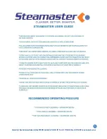 Предварительный просмотр 28 страницы Steamaster Kanga 1200 Operaing Instructions & Service Manual