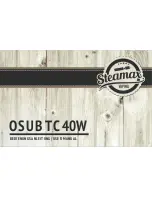 STEAMAX OSUB TC 40W User Manual preview