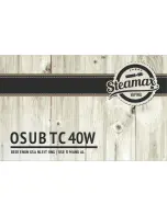 Preview for 1 page of STEAMAX OSUB TC 40W User Manual