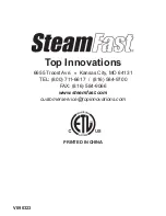 Preview for 16 page of Steamfast MODEL SF-140 User Manual