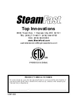 Preview for 16 page of Steamfast MODEL SF-246 User Manual