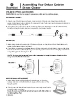 Preview for 8 page of Steamfast SF-375 Owner'S Manual