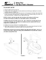 Preview for 9 page of Steamfast SF-520 Owner'S Manual