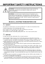 Preview for 2 page of Steamfast Sidekick SF-320 Owner'S Manual