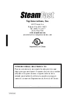 Предварительный просмотр 24 страницы Steamfast SteamFast SP-660 Instruction Manual