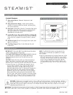 Preview for 1 page of Steamist DSC-425 Installation And Operating Instructions