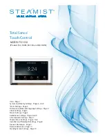 Steamist Total Sense TSC-550 Manual preview