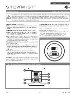 Steamist TSC-250 Installation And Operating Instruction preview