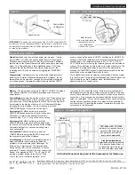 Предварительный просмотр 2 страницы Steamist TSC-250T Installation And Operating Instructions