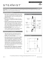 Steamist TSMU Installation And Operating Instructions preview