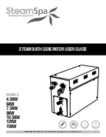 SteamSpa 10.5KW User Manual preview