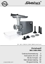 Steba MG 3000 PRO Instructions For Use Manual preview