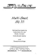 Предварительный просмотр 1 страницы Steba Multi-Snack SG 35 Instructions For Use Manual