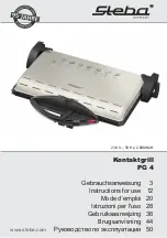 Preview for 1 page of Steba PG 4 Instructions For Use Manual