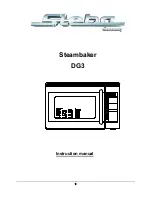 Steba Steambaker DG3 Instruction Manual preview