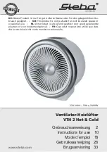 Steba VTH 2 Hot & Cold Instructions For Use Manual preview