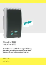 Steca coolcept StecaGrid 3000 Installation And Operating Instructions Manual предпросмотр