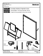 Предварительный просмотр 1 страницы Steelcase Activity Projection Screen Assembly