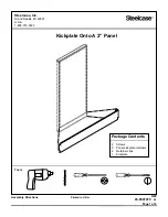 Preview for 1 page of Steelcase Kickplate Onto A 2” Panel Assembly Directions