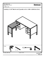 Steelcase Machine and Typewriter unit 41-ATT Assembly Directions предпросмотр