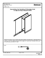 Предварительный просмотр 1 страницы Steelcase Wardrobe Valet Component Style 98551 Assembling And Installing