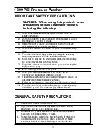 Preview for 4 page of STEELE PRODUCTS 1800 PSI Electric SP-WE175 Owner'S Manual