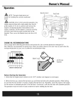 Preview for 16 page of STEELE PRODUCTS SP-GG750E Owner'S Manual