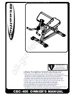 Предварительный просмотр 1 страницы SteelFlex CBC-400 Owner'S Manual