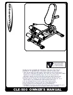 Preview for 1 page of SteelFlex CLE-500 Owner'S Manual