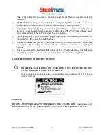 Preview for 8 page of SteelMax S9 XP Operator'S Manual