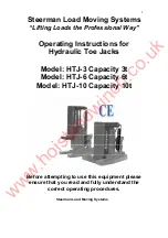 Steerman Load Moving Systems HTJ-3 Operating Instructions Manual preview