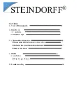 Предварительный просмотр 2 страницы STEINDORFF NYMCS-1701 User Manual