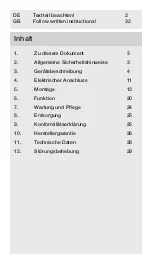 Preview for 2 page of STEINEL Multisensor Air BT IPD Manual