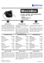 Preview for 1 page of Steiner BlackBox Series Manual