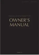 Предварительный просмотр 1 страницы STEINWAY LYNGDORF Steinway & Sons P100 Owner'S Manual