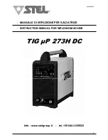 Предварительный просмотр 1 страницы Stel TIG mP 273H DC Instruction Manual