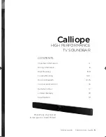 Preview for 3 page of Steljes Audio Calliope User Manual