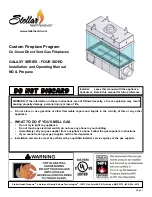 Preview for 1 page of Stellar Hearth Products 34S-20GL Installation And Operating Manual