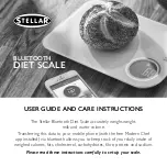 stellar labs Bluetooth Diet Scale User Manual And Care Instructions preview