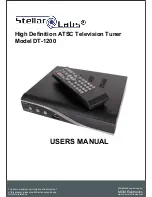 stellar labs DT-1200 User Manual preview