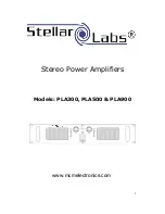 Preview for 1 page of stellar labs PLA300 User Manual