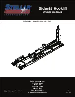 stellar labs Slider65 Owner'S Manual preview