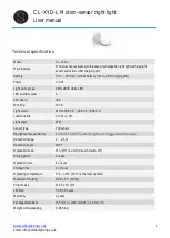 Preview for 1 page of Stellar Lighting CL-XYD-L User Manual