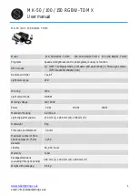 Preview for 1 page of Stellar Lighting MK-50 RGBW-T DMX User Manual