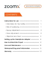 Preview for 2 page of StellaX ZoomX X-003 Instruction Manual