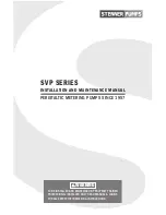 Stenner Pumps SVP4H1 series Installation And Maintenance Manual preview