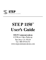 Preview for 1 page of STEP 1150 User Manual