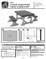 Step2 3 PIECE FARMHOUSE TABLE & BENCH SET 4939 Quick Start Manual preview